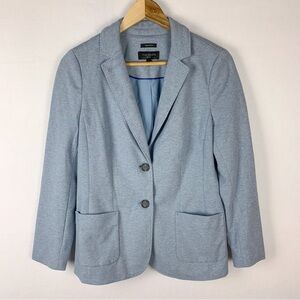 Talbots Aberdeen Blue Stretch Cotton Blazer Jacket